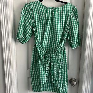 Boutique green gingham dress